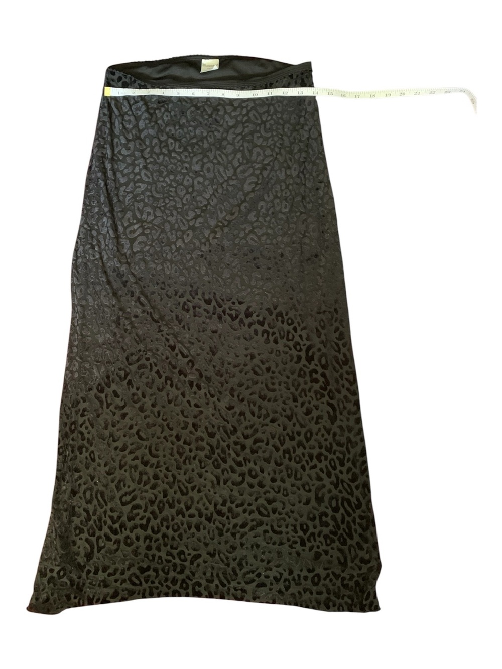No Boundaries Black Long Skirt Cheetah Print Size Small 4-6